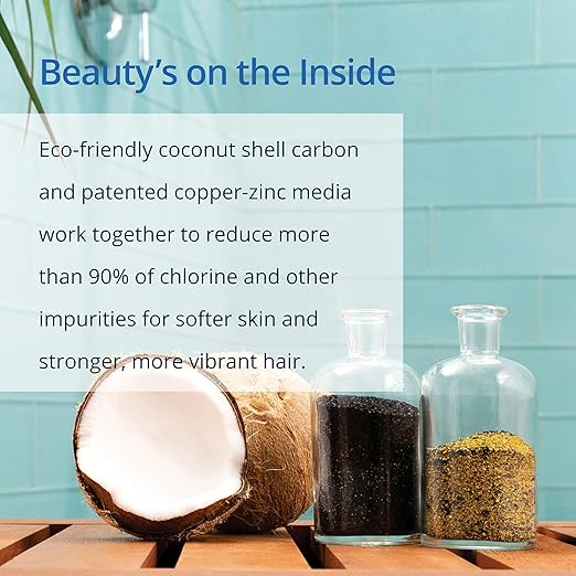 Aquasana Shower Filter | Dermatologist-recommended for softer, healthier skin & hair | Proven to reduce 90% of chlorine for 6 months | WaterSense Certified | Includes shower head | AQ-4100-E