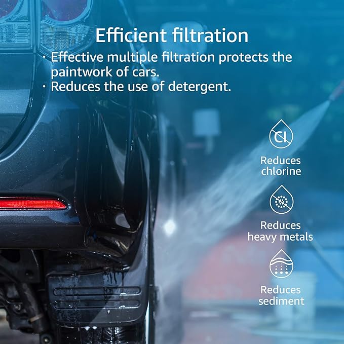 AQUACREST Inline Water Filter, Dedicated for Car Washing, Window & Yard Cleaning, Effectively Reduce Hard Water Spots, Soften Water, Upgraded Formula, Pack of 2