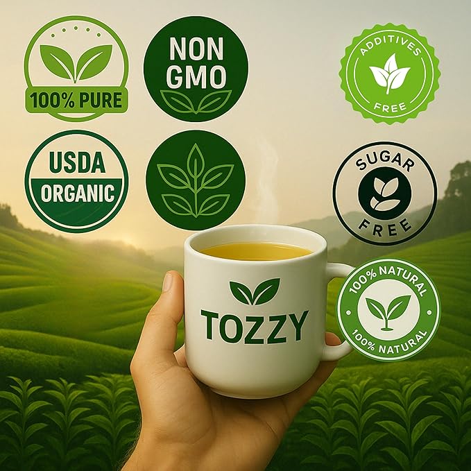 Tozzy Organic Turmeric, Ginger & Cinnamon Tea - 100 Count | Pyramid Tea Bags (Plant-Based & Eco-conscious) | Pure Ingredients