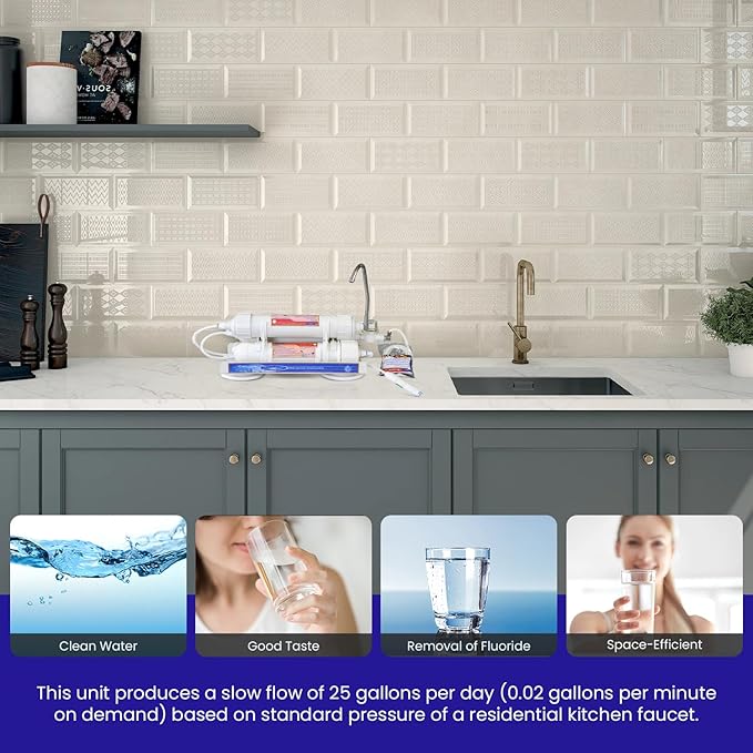 Countertop Reverse Osmosis Water Filter System by Crystal Quest