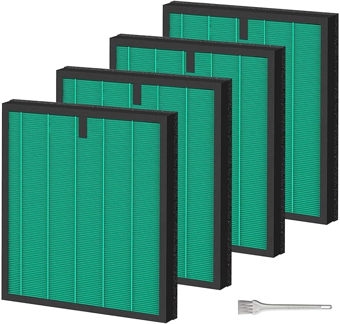 4 Pack HY4866 Air Purifier Replacement Filter Compatible with MORENTO HY4866 WESTHEY HY4866 Air Purifier and YIOU M1 Air Cleaner Pet Dander Version HY4866 Replacement Filter Green