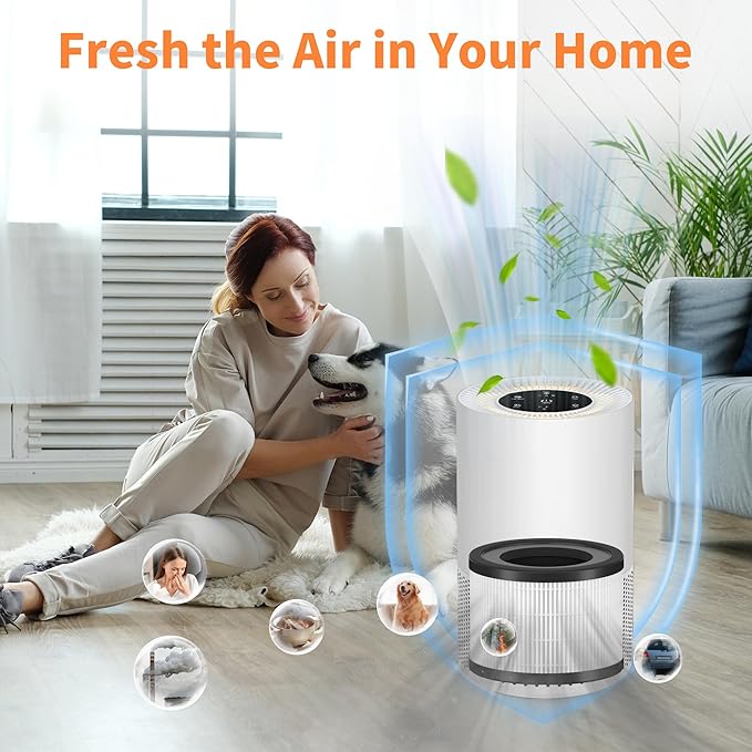 2 Packs AP-S0610L Replacement Filter Compatible with Mooka AP-S0610L Air Cleaner Purifier, 3-Stage Filtration System