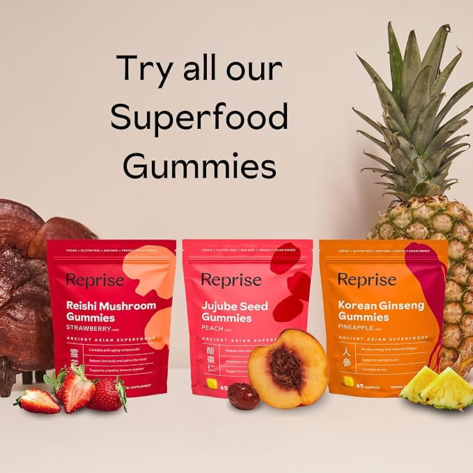 Jujube Seeds in Daily Gummies, 300 mg Full-Spectrum Jujube Seeds, Supports Relaxation & Restful Sleep, 100% Plant Based Vegan & Gelatin Free, Peach Flavored, 45 Gummies