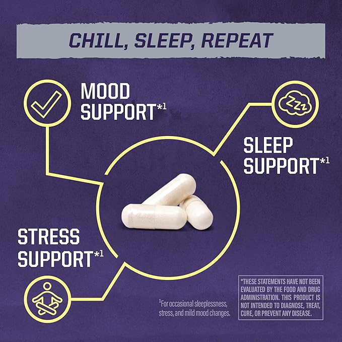 Magnesium Supplement L-Theanine Capsules Mood, Sleep & Stress Support with Magnesium Bisglycinate, L-Theanine & GABA Promotes Relaxation, Sleep Quality & Mental Clarity Vegan & Non-Drowsy 90 Capsules
