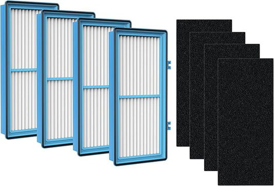 Nispira AER1 Filter Replacement for Holmes Air Purifier HAPF30AT HAP242-NUC Total Air 4 HEPA 4 Carbon Booster, Remove Odor Smoke VOCs 1.2 x 10 x 4.6 Inches