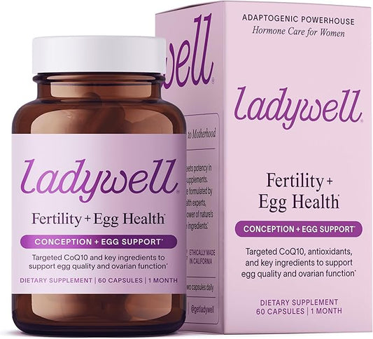 Fertility + Egg Health | Fertility Booster | Ovarian Health, Egg Quality, Ovulation & Healthy Conception Support | CoQ10, Folate + Key Ingredients | Science-Backed Women’s Supplement, 60 Ct
