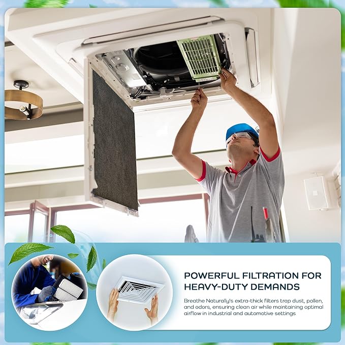 Breathe Naturally - Hapf600 HEPA Carbon Filter Replacement for Holmes Air Purifiers - High Efficiency Carbon Air Cleaner Filters - Compatible with Holmes HAPF600 Series - (3 Pack Carbon Filter C)