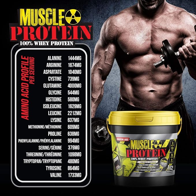 Whey Protein Blend [12 Pounds/Pack of 1]–Vicious Vanilla, Cold Filtered, 25g Pure Protein, 6.6g BCAAs/Serving(Packaging May Vary)