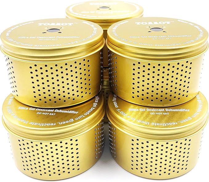 Gun Safe Dehumidifier, Moisture Absorbers, TOAAOT 200g Silica Gel Canister for Gun Case, Tool Box (6 Units)