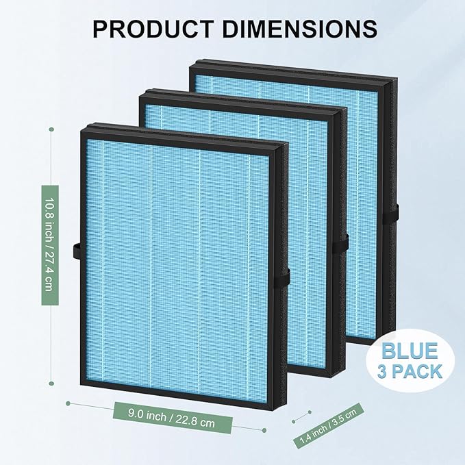 3 Pack MK04 Air Filter Replacement Compatible with AROEVE MK04 MG04JH Air Puri-Fier, 4-in-1 High-Efficiency Filter Suitable for Dust, Pet Dander, Smoke, Pollen,Standard Version