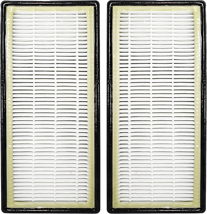 LifeSupplyUSA True HEPA Filter Replacement Compatible with Honeywell HEPAClean HRF-C2, Filter C Air Purifier (2-Pack)