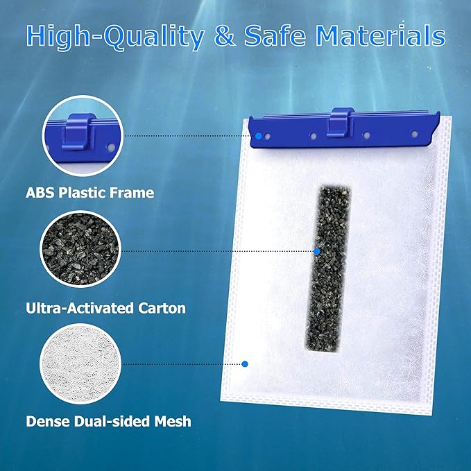 【Assembled】Renami Large Filter Cartridge Replacement for Whisper Bio-Bag Filters Cartridges Large, Disposable Filter Cartridges for ReptoFilter Cartridges Aquariums - 18 Pack