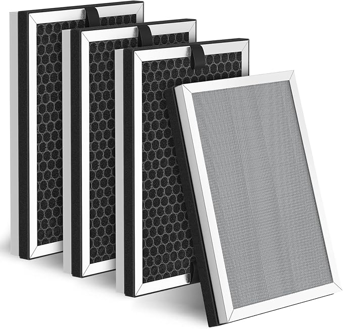 JF260 Replacement Filter Compatible with JF260 Air Purifier, 3-in-1 Pre-Filter, HEPA, Activated Carbon Filtration System - 4 Pack