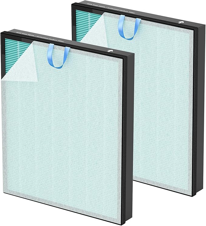 Vital 200S-P Smoke Absorb Replacement Filter Compatible with LEVOIT Vital 200S Air Purifier, 4-in-1 HEPA Activated Carbon 200S Filter, Vital 200S-RF-SR (LRF-V201-BUS), 2 Pack, Blue
