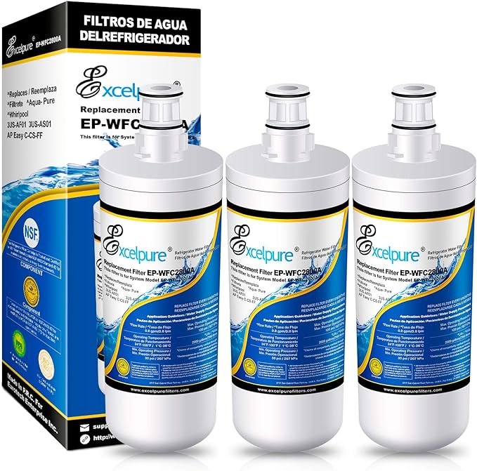 3US-AF01 Under Sink Water Filter Replacement for Filtrete Standard 3US-AF01 3US-AS01 Whirlpool WHCF-SRC WHCF-SUFC WHCF-SUF 3PACK