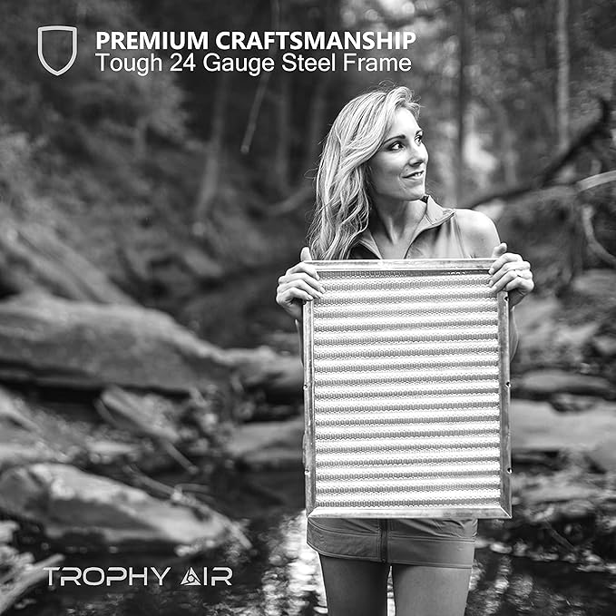 16x20x1 | Trophy Air | Merv 8 | Washable Furnace Filter | Lifetime HVAC & Furnace Air Filter | Washable Electrostatic | High Dust Holding Capacity | Premium Quality Aluminum