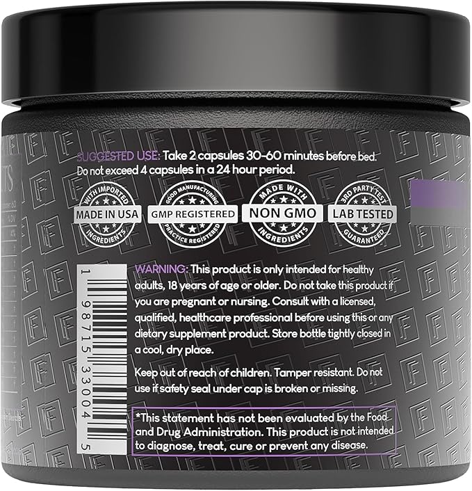 The Night Before 10-in-1 Midnight Maximizer Sleep Supplement, Magnesium Glycinate, L-Theanine & More, Stress Relief, Relaxation, Focus (6 Month Supply, 360 Capsules)