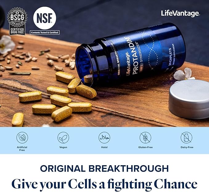 Protandim Nrf2 Synergizer (30 Caps) Nrf2 Activator, Healthy Aging Supplement, Antioxidants Fight Oxidative Stress, 5 Herb Blend, Supports Cellular Health, Ashwagandha, Turmeric, Milk Thistle