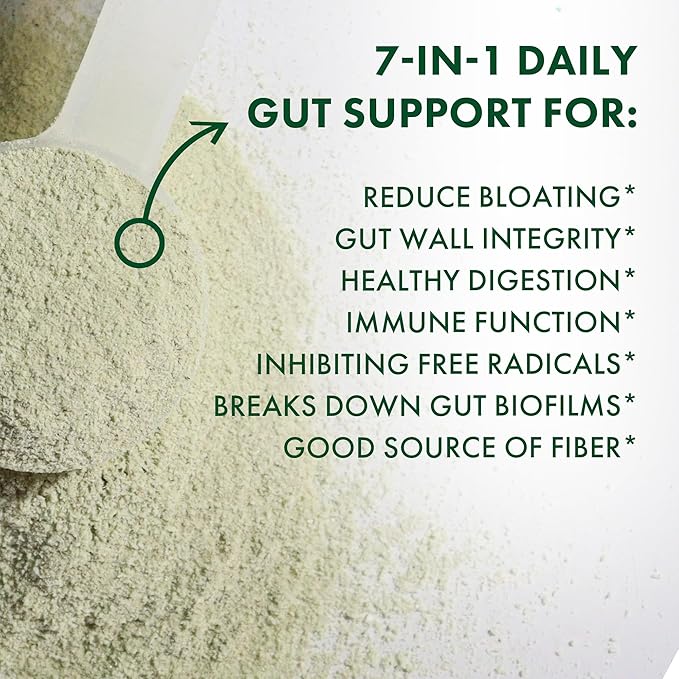 BIOHM Digestive Greens, Green Superfood Powder (7.4 Oz, 30 Servings) Immune & Gut Health Support with Antioxidants, Vitamins, Probiotics & Enzymes, Good Source of Fiber, Berry Flavor