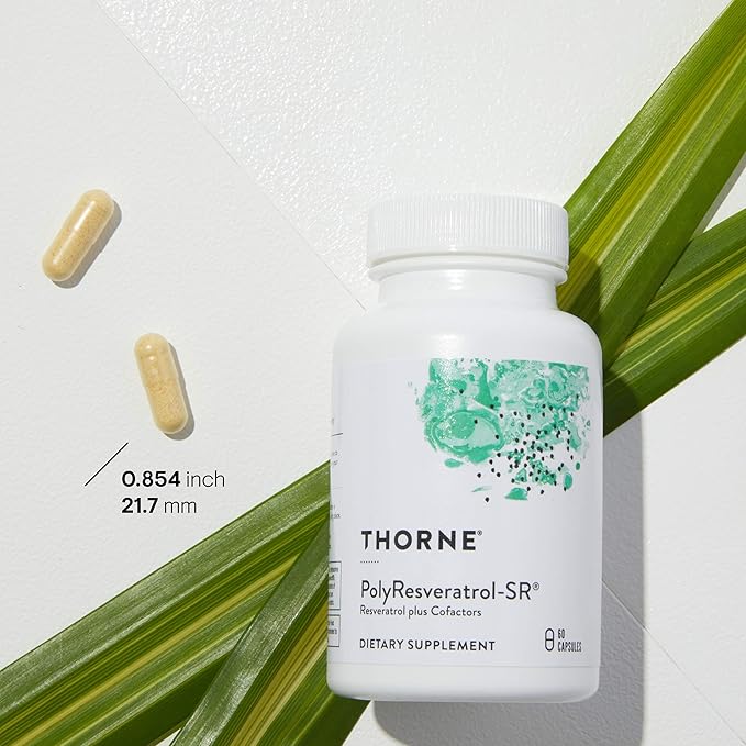THORNE PolyResveratrol-SR - Trans-Resveratrol Supplement for Healthy Aging* - 60 Capsules