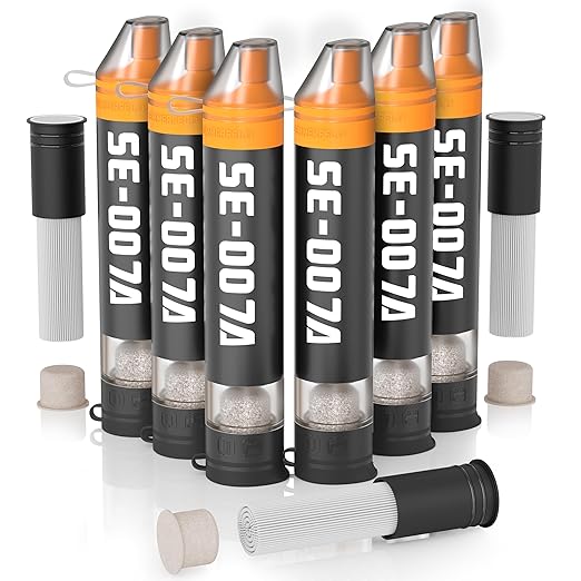 Personal Straw Water Filter to purify Water, Emergency Water Straws Portable Gear for Hiking, Camping, Travel, Fishing, Outing and Emergency Preparedness （6 Water Filters + 3 Filter Cartridges）