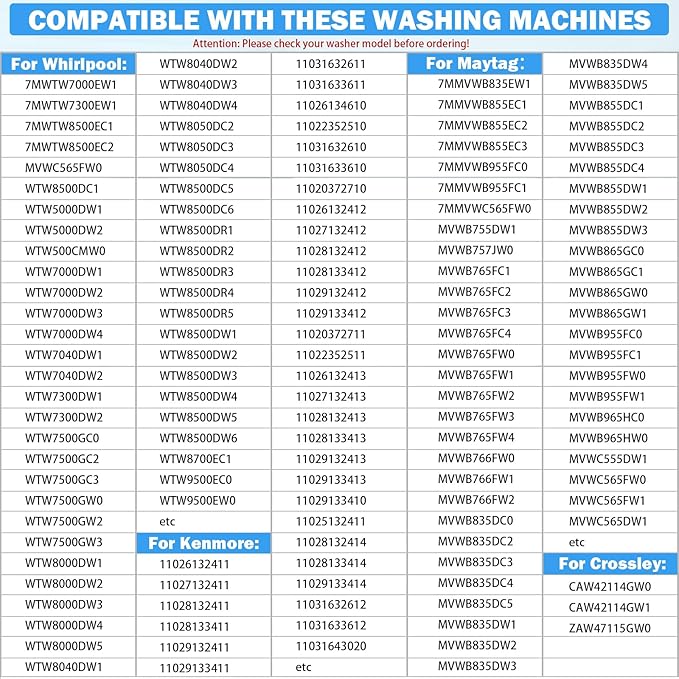 W10876600 W10727777 Washer Drain Pump Assembly Compatible with Whirlpool Kenmore Maytag Crosley Top Load Clothes Washing Machine Replacement Parts W10876600VP AP6004933 PS11738156 B25-3A04