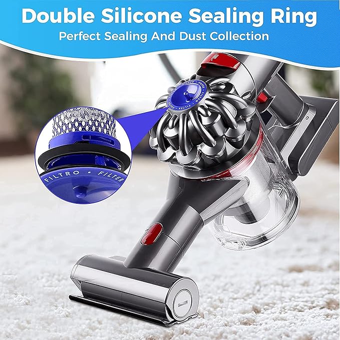 Filters Replacement for Dyson V6 V7 V8 DC58 DC59 DC61 DC62 Animal Cordless Vacuum Cleaners Replaces Part #965661-01 Pre Motor Filter - 2 Pack