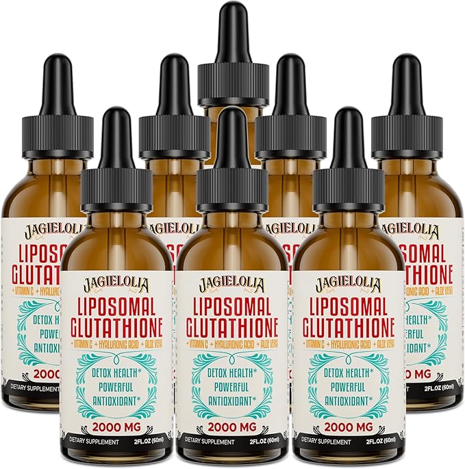Liposomal Glutathione Liquid 2000MG – Antioxidant Detox Supplement for Women & Men, Aging Defense, Liver Function & Energy, with Hyaluronic Acid + Aloe Vera + Vitamin C, Natural & Vegan, 16 FL.OZ