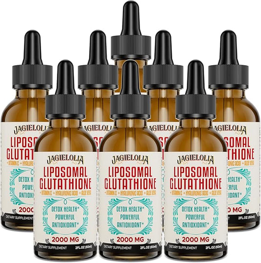 Liposomal Glutathione Liquid 2000MG – Antioxidant Detox Supplement for Women & Men, Aging Defense, Liver Function & Energy, with Hyaluronic Acid + Aloe Vera + Vitamin C, Natural & Vegan, 16 FL.OZ