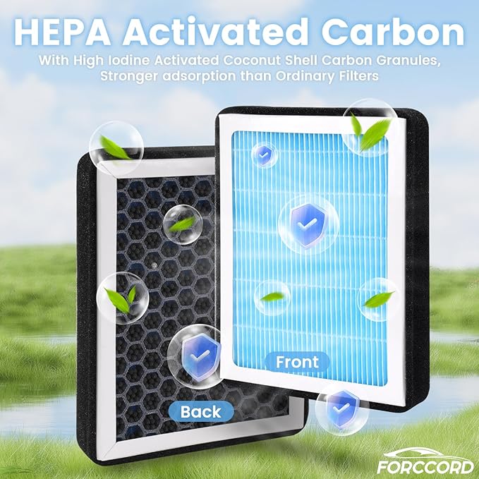 2-Pack HEPA Cabin Air Filter Fits for Mazda CX-9 Toyota RAV4 Corolla Camry Highlander Lexus RX350 Activated Carbon Cabin Filter Replacement CF12157 Car Accessories