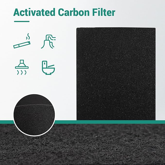 C545 Replacement Filter S Compatible with Winix C545 Air Purifier, Part# 1712-0096-00 and 2522-0058-00, 2 True HEPA (H13) Filter + 8 Activated Carbon Filters