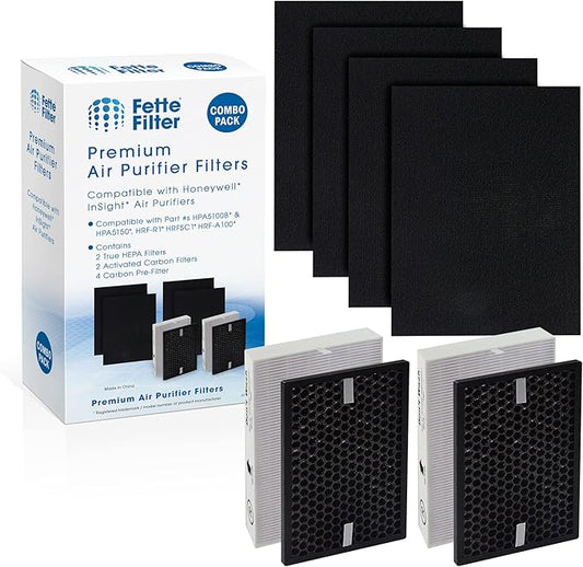 HPA5100B HPA5150 Air Purifier Replacement HEPA Filter Kit Compatible with Honeywell InSight Air Purifiers Model # HPA5100B / HPA5150 Part # HRF-R, HRFSC1, HRF-A100
