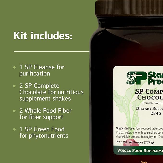 Standard Process Purification Kit with SP Complete & Whole-Food Fiber - Detox & Liver Support - Whole Food-Based Fiber Kit for Maintaining a Healthy Body - 21-Day Program - Chocolate