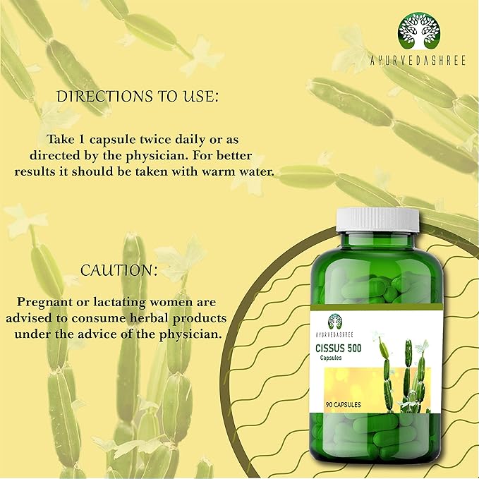 Asthishrunkala Powder Capsules Cissus quadrangularis 90 Capsules 500mg