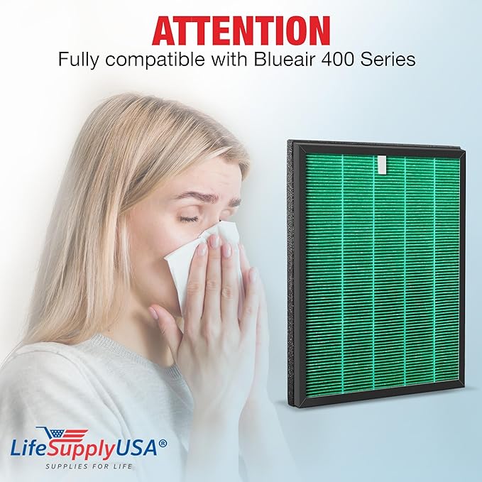 LifeSupplyUSA True HEPA Filter Replacement Compatible with Rabbit Air BioGS 2.0 SPA-550A and SPA-625A Air Purifier