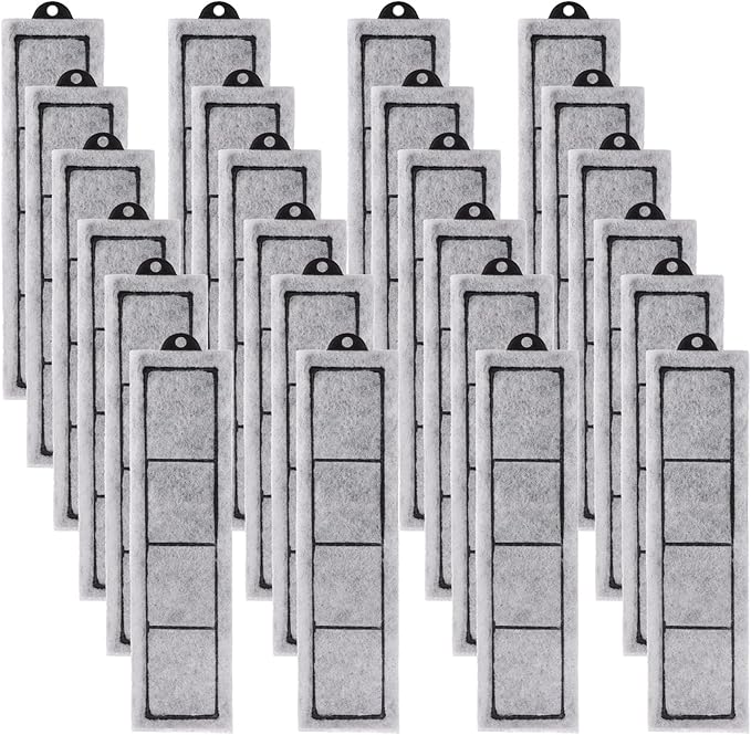 24Pcs Filter Cartridges Replacement RF-S Filter Cartridges Filter Cartridges RF-S Filter Fish Tank Filter Small Filter Cartridges Refill for Aquarium Internal Filter
