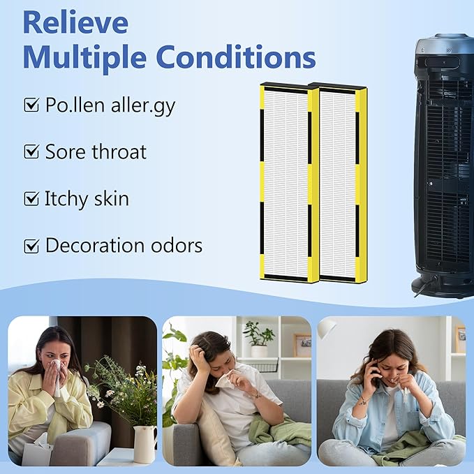 FLT4825 HEPA Filter B Replacement for Guar.dian Air Purifier AC4825 AC4300 AC4800 AC4900 AC4850, 4 HEPA Filter and 6 Pre-Filter by NISHCON