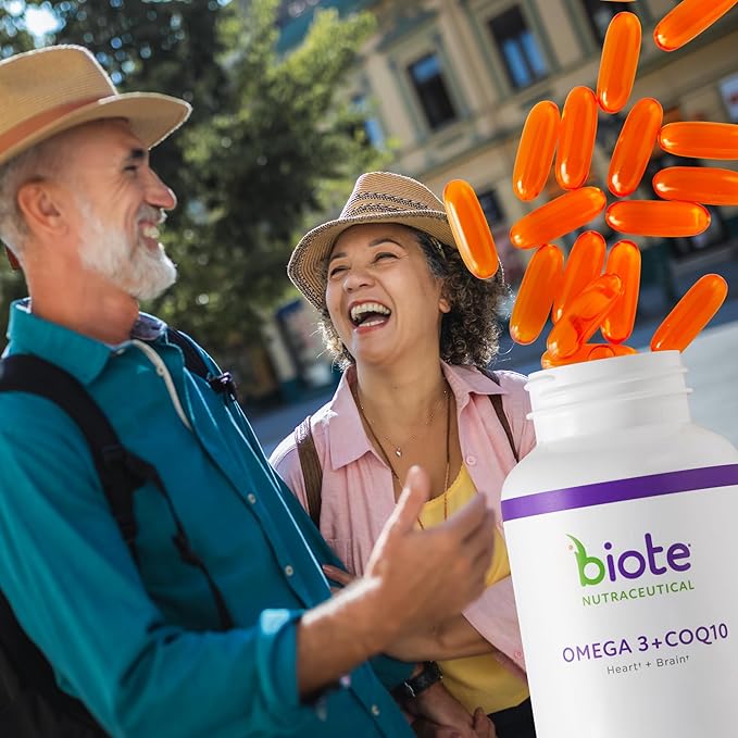 Biote Nutraceuticals - Omega 3 + CoQ10 - Heart + Brain (90 Gel caps)