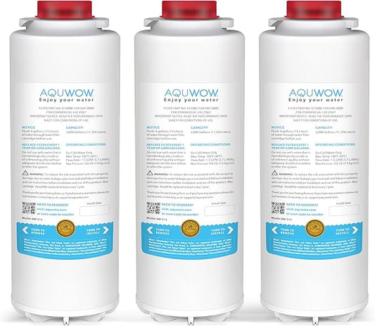 Replacement Water Filter For Premium Filtration – Compatible with Elkay 51300C, 55898C, ERF750, EWF3000 – No Chip, Extended Service Life (3, 9")