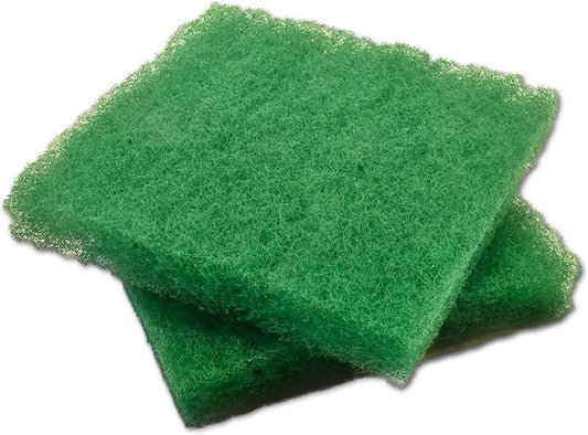 Green Coarse Filter Media, 2" Thick, 12" x 12" Pads, 2 Pack, Perfect for Aquariums, Ponds or Water Gardens, Made in USA
