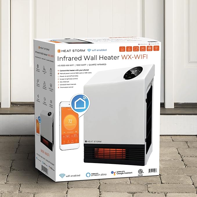 Heat Storm HS-1000-WX-WIFI Infrared Wi-Fi Heater, 1000 Watt