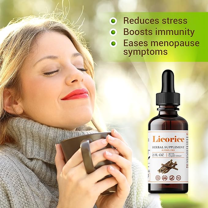 FabLab Licorice Root Extract - Herbal Immune Support- Glycyrrhiza Glabra Supplement for Digestion Restore Respiratory Health Fatigue -Non-GMO (Licorice 2 Fl Oz)