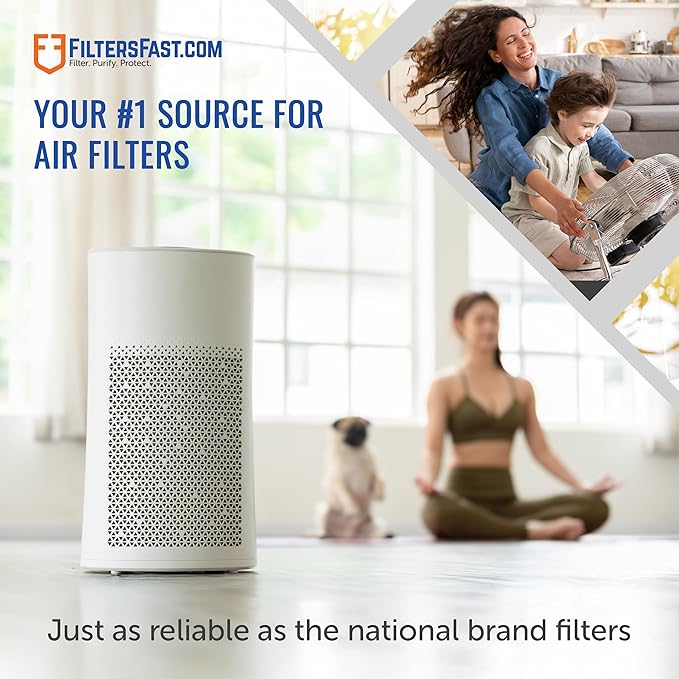 Filters Fast Compatible Replacement for Honeywell 20x20x5 Air Filter MERV 8 FC100A1011 Pleated AC Furnace, Actual Size: 19.75 x 19.875 x 4.375, 2-Pack