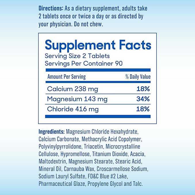 SlowMag Muscle & Heart Magnesium Chloride Supplement with Calcium, 180 Count, Supports Muscle Relaxation, Heart, Nerve & Bone Health, High Absorption (Pack of 2)