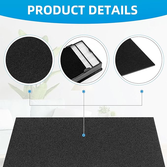 APPLIANCEMATES HAPF600 HEPA Filter Replacement for Holmes Air Purifier Filter B - Compatible with HAPF8650 HAP615 HAP625 HAP650 HAPF600D-U2 (4 HEPA Filters & 4 Carbon Pre-Filters)