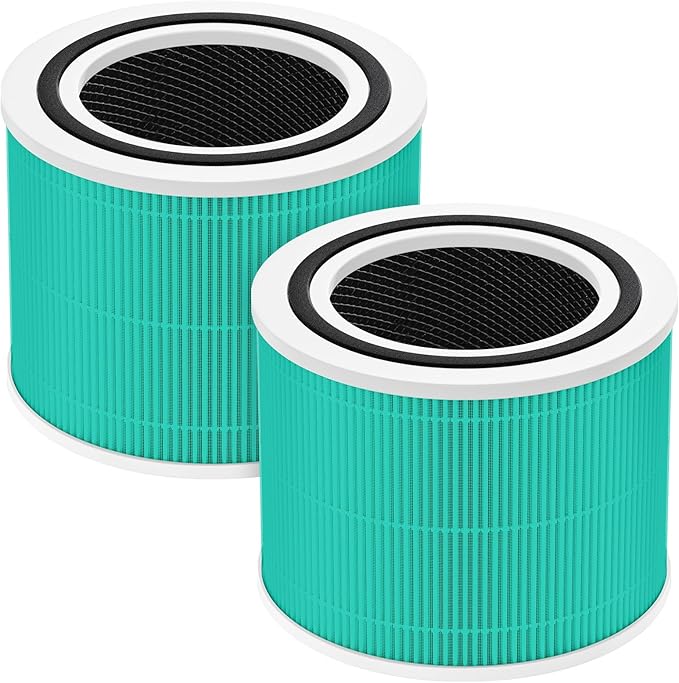 2 Pack Core 300 Replacement Filter for LEVOIT Core 300 and Core 300S Air Purifier, 3-in-1 Core 300 Toxin Absorber Filter Efficiency Activated Carbon Filtration System, Core 300-RF-TX