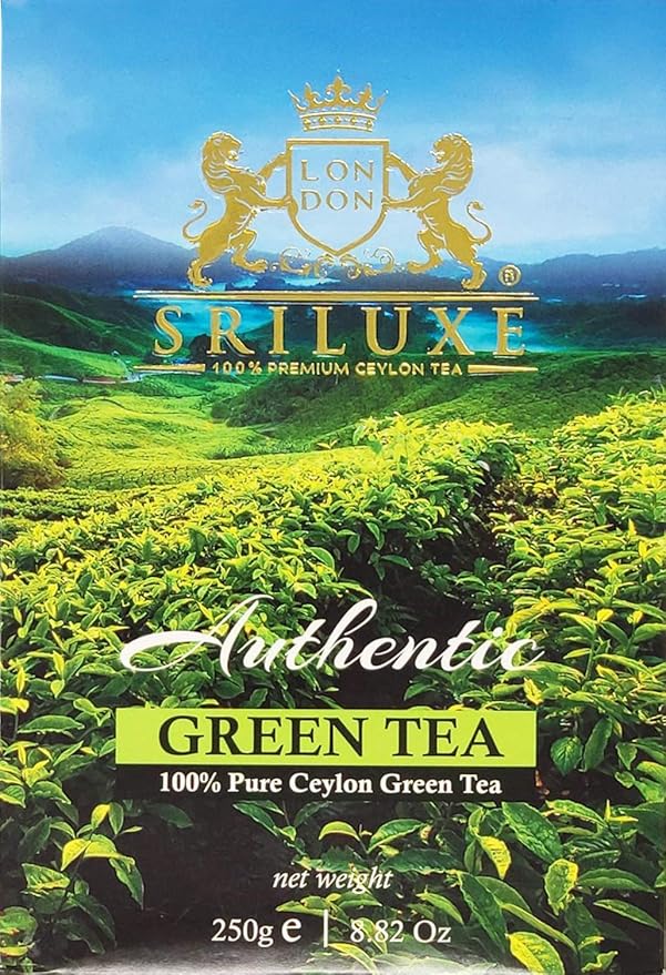 SRILUXE - Premium Quality Loose Leaf Ceylon Green Tea | 100% Natural Tea | Powerful ANTIOXIDANTS | Pure Green Tea Loose-Leaves (250g)