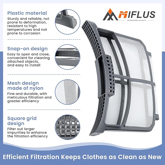 WE16X32537 WE16X29597 Dryer Lint Screen Filter Replacement Compatible for G-E GFD85ESMN1RS GFD85ESPN1DG GFD85GSPN1DG GFD85GSPN1RS GFD55ESPR1RS ect Appliances Dryer Lint Filter Screen-by MIFLUS