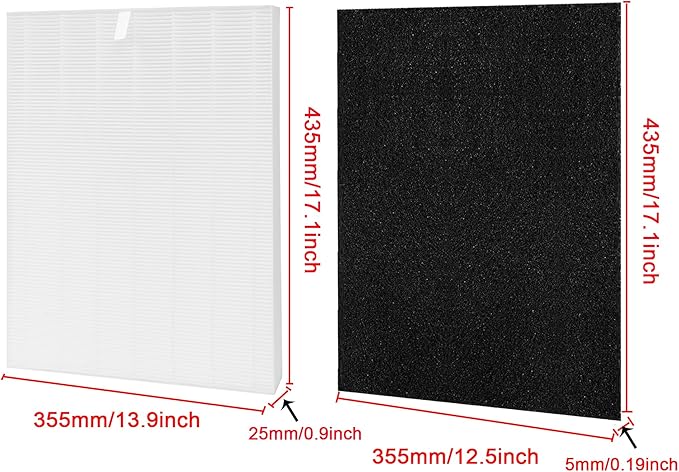 Compatible with Winix D480 Air Purifier,D480 True HEPA Replacement Filter D4,1712-0100-00,2 H13 True HEPA Filter+8 Activated Carbon Filters(2+8)
