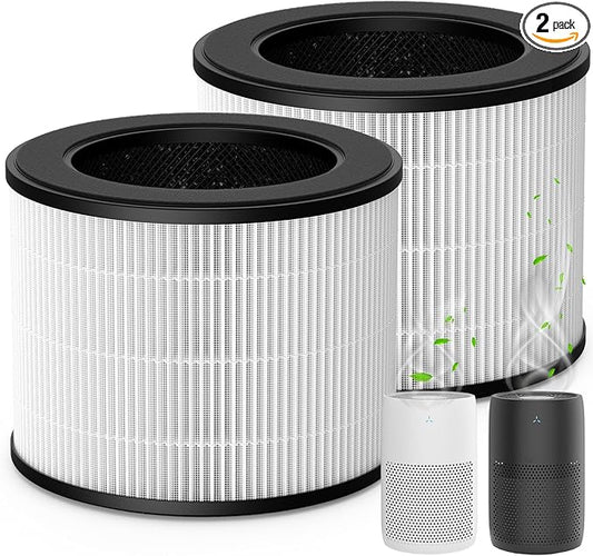 Model 22 Filter Replacement for MA Series Air Purifier, 3-Stage Filtration with Efficient HEPA and Granular Activated Carbon, White, 2-Pack